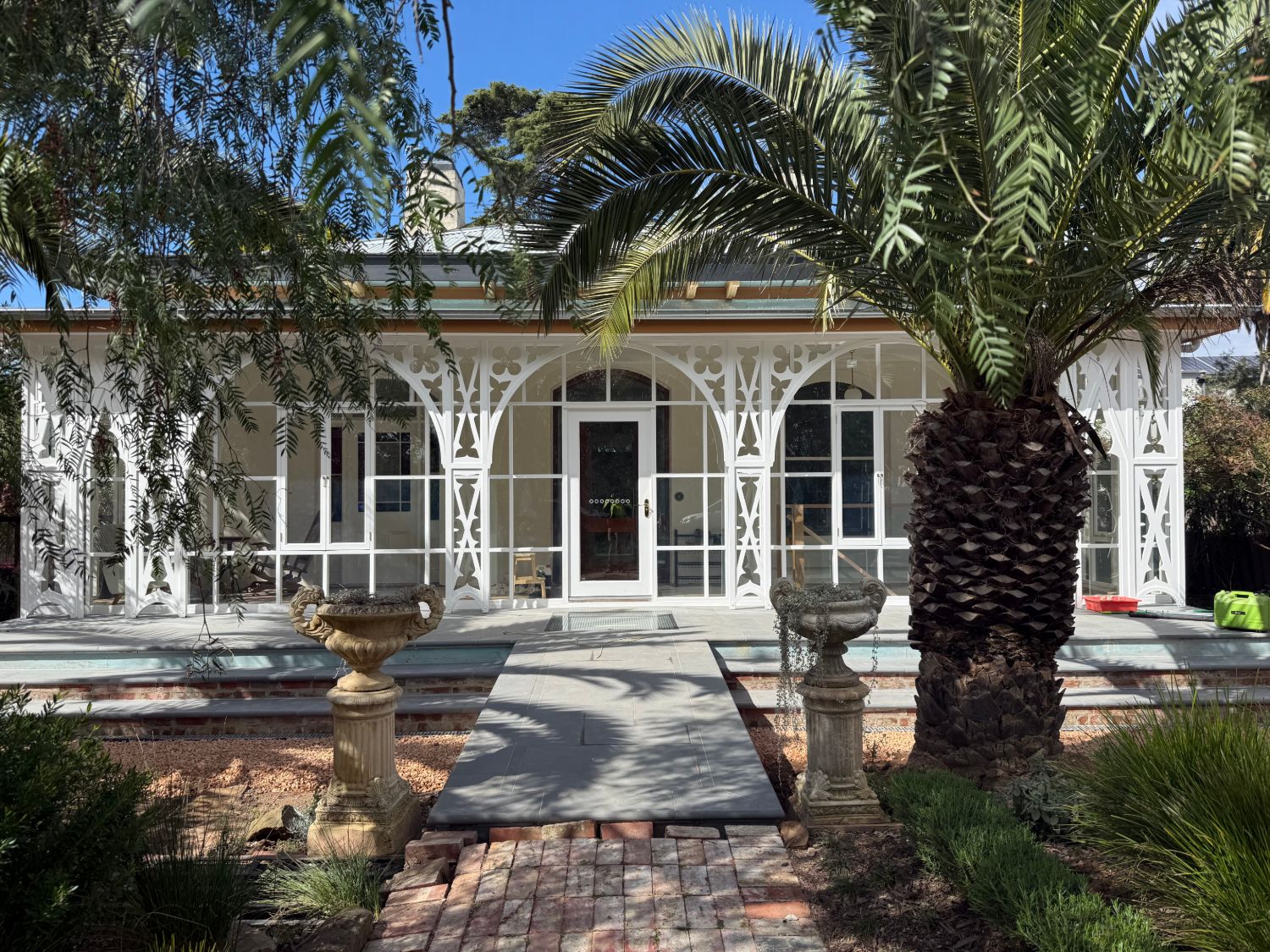 Restored Victorian-style glazed verandah extension